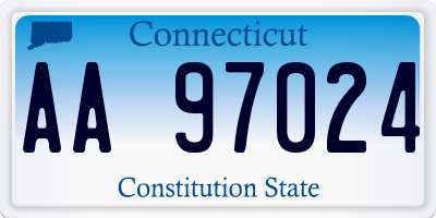 CT license plate AA97024