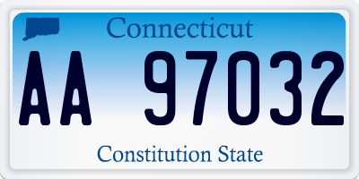 CT license plate AA97032