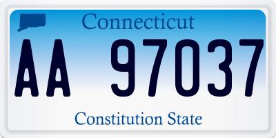 CT license plate AA97037