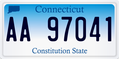 CT license plate AA97041