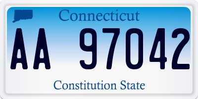 CT license plate AA97042