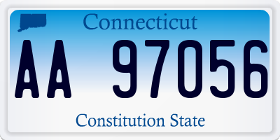 CT license plate AA97056