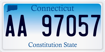 CT license plate AA97057