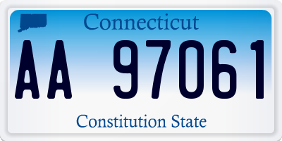 CT license plate AA97061