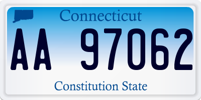 CT license plate AA97062
