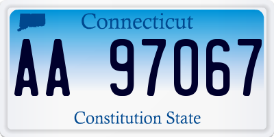 CT license plate AA97067