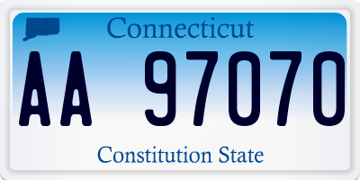 CT license plate AA97070