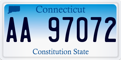 CT license plate AA97072