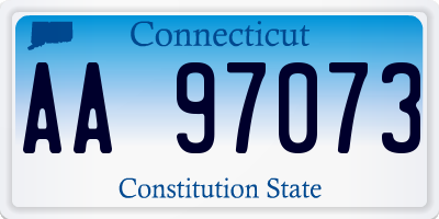 CT license plate AA97073