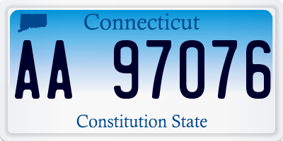 CT license plate AA97076