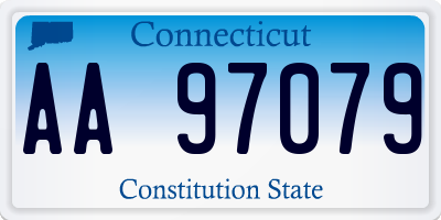 CT license plate AA97079