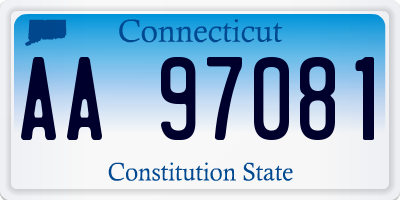 CT license plate AA97081