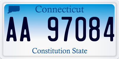 CT license plate AA97084