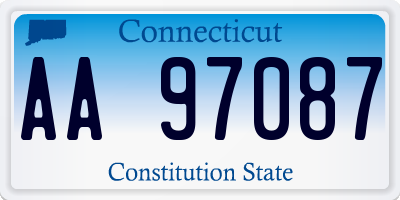 CT license plate AA97087