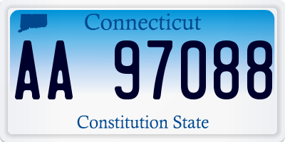 CT license plate AA97088