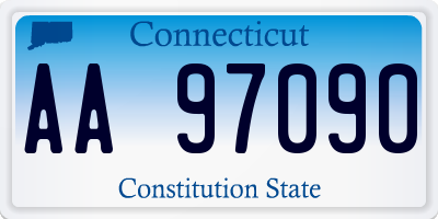 CT license plate AA97090