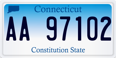 CT license plate AA97102