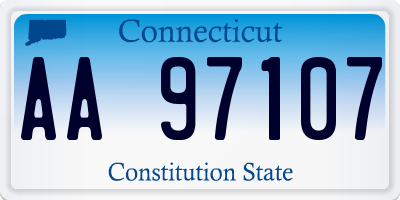 CT license plate AA97107