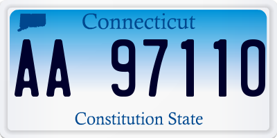 CT license plate AA97110