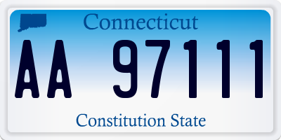 CT license plate AA97111