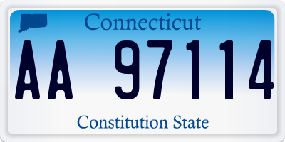 CT license plate AA97114