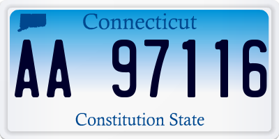 CT license plate AA97116