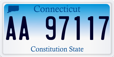 CT license plate AA97117