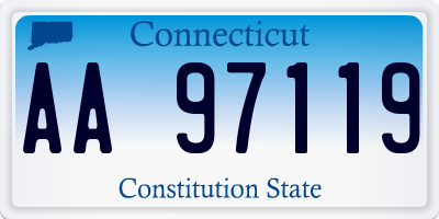 CT license plate AA97119