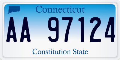 CT license plate AA97124