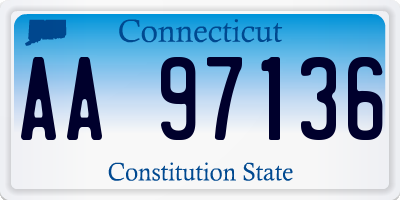 CT license plate AA97136