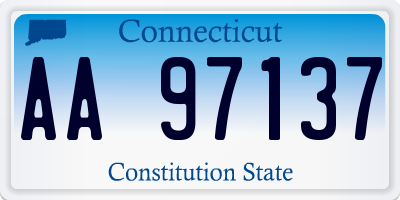 CT license plate AA97137