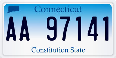 CT license plate AA97141
