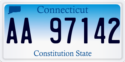 CT license plate AA97142