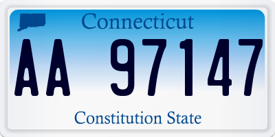 CT license plate AA97147