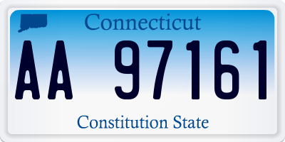 CT license plate AA97161