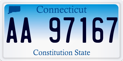 CT license plate AA97167