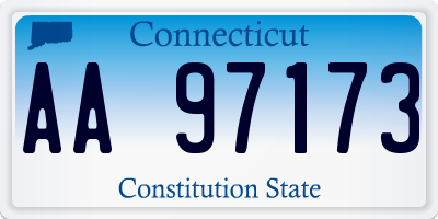 CT license plate AA97173
