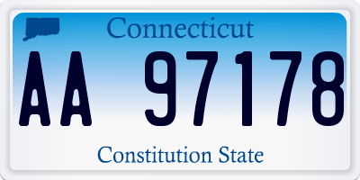 CT license plate AA97178