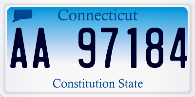 CT license plate AA97184