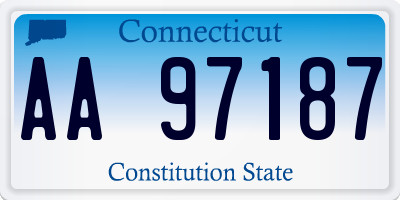 CT license plate AA97187