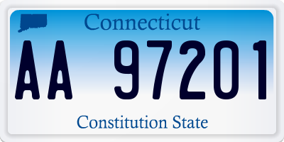 CT license plate AA97201