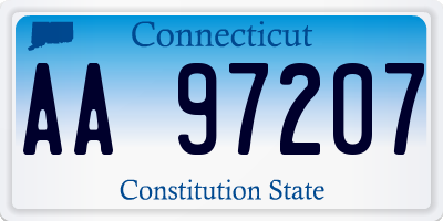 CT license plate AA97207