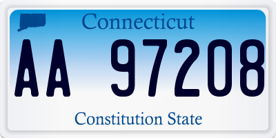 CT license plate AA97208