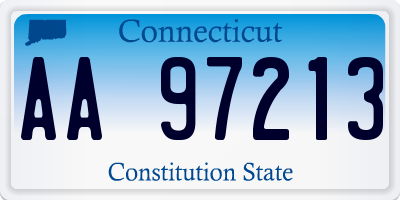 CT license plate AA97213