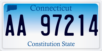CT license plate AA97214
