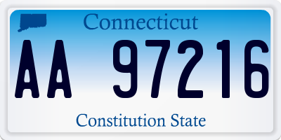 CT license plate AA97216