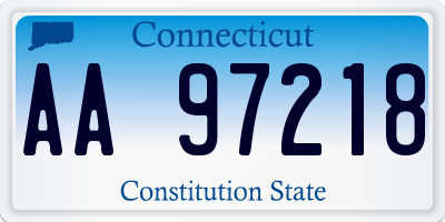 CT license plate AA97218