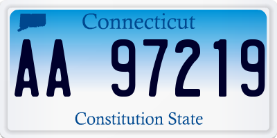 CT license plate AA97219