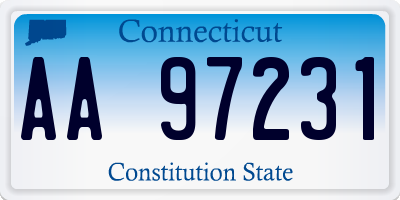 CT license plate AA97231