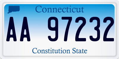 CT license plate AA97232